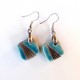 Petites boucles d'oreilles légères bleues turquoises