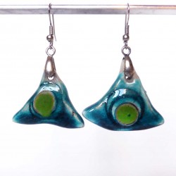 Boucles d'oreilles fantaisie turquoise