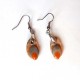 Petites boucles d'oreilles gouttes oranges