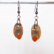 Petites boucles d'oreilles gouttes oranges