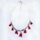 Collier rouge  élégant et lumineux