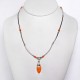 Collier délicatesse orange