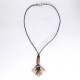 Collier original et artisanal en blanc et marron