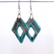 Boucles d'oreilles légères bleu turquoises