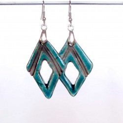 Boucles d'oreilles légères bleu turquoises