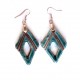 Boucles d'oreilles légères bleu turquoises