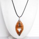 Collier orange réglable fantaisie gai et joyeux