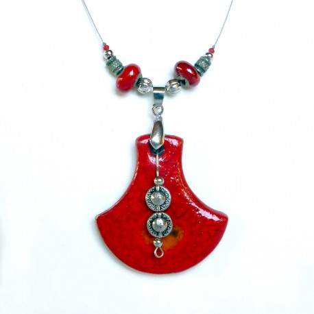 Collier original rouge lumineux