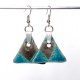 Boucles d'oreilles légères triangles turquoises