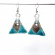 Boucles d'oreilles légères triangles turquoises