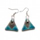 Boucles d'oreilles légères triangles turquoises