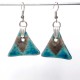 Boucles d'oreilles légères triangles turquoises