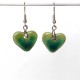 Boucles d'oreilles petits cœurs verts