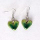 Boucles d'oreilles petits cœurs verts