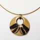 Collier  artisanal rond jaune et noir