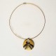 Collier  artisanal rond jaune et noir