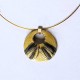 Collier  artisanal rond jaune et noir