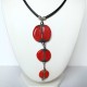 collier ethnique trio rouge et noir