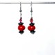 Boucles d'oreilles lumineuses en rouge et noir