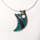 Collier chic bleu turquoise et noir