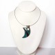 Collier chic bleu turquoise et noir