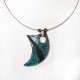 Collier chic bleu turquoise et noir