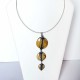 Collier trio jaune paille et noir