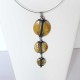 Collier trio jaune paille et noir