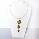 Collier trio jaune paille et noir