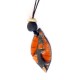 Collier original et artisanal  fantaisie orange