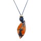 Collier original et artisanal  fantaisie orange