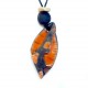 Collier original et artisanal  fantaisie orange