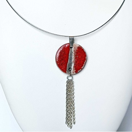 Collier rondeur rouge éclante