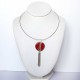 Collier rondeur rouge éclante