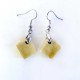 Petites boucles d'oreilles jaunes paille