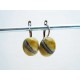 Boucles d'oreilles dormeuses jaunes et noires