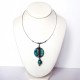 Collier duo turquoise réglable