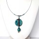 Collier duo turquoise réglable