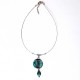 Collier duo turquoise réglable