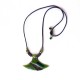 Collier original vert et noir