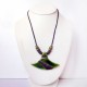 Collier original vert et noir