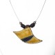 Collier jaune moutarde et noir original