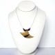 Collier jaune moutarde et noir original