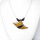 Collier jaune moutarde et noir original