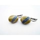 Boucles d'oreilles dormeuses jaunes et noires