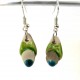 Boucles d'oreilles gouttes fantaisie nature vert gazon