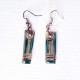 Boucles d'oreilles rectangles bleues turquoises