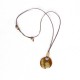 Collier chic ethnique brun et rond