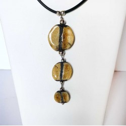 Collier trio chic jaune d'or