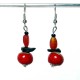 Boucles d'oreilles tendance rouges fantaisie